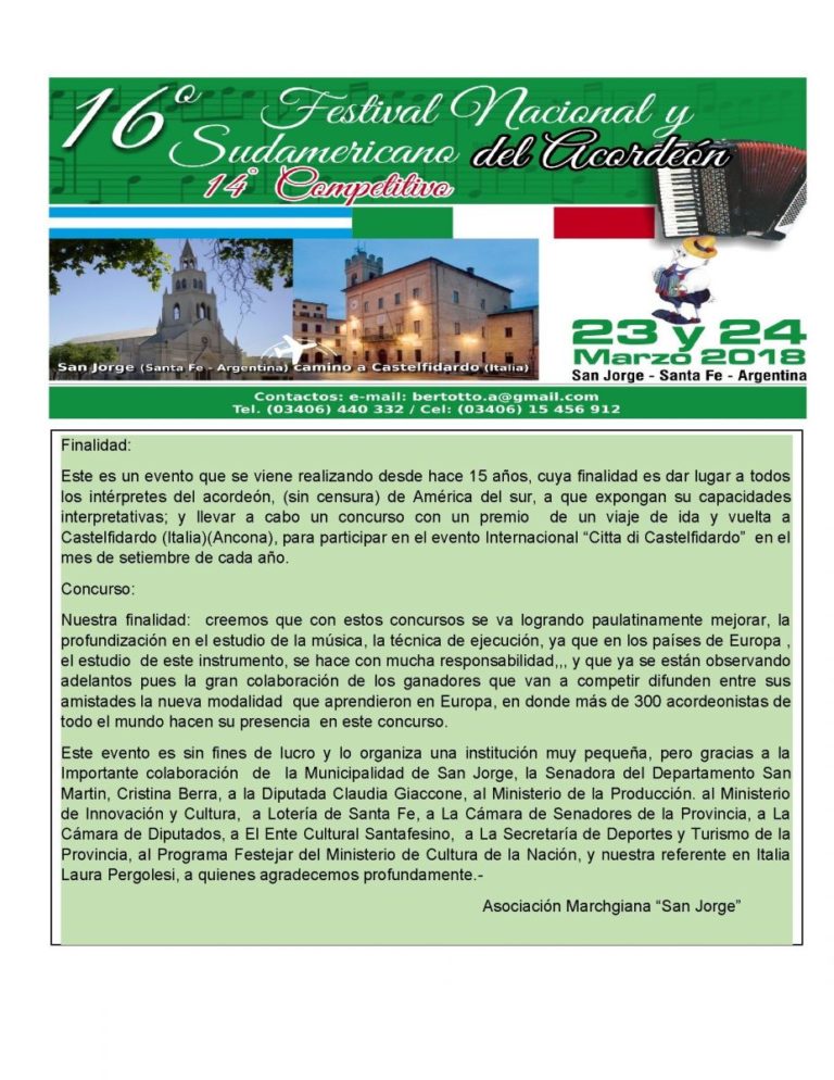 SANTA FE: Festival Nacional del Acordeón