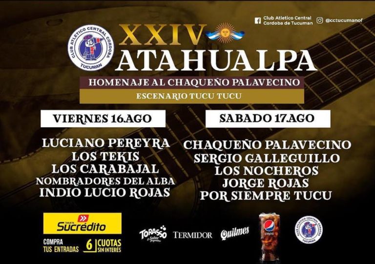 ANTICIPO: XXIV ATAHUALPA HOMENAJE AL CHAQUEÑO PALAVECINO
