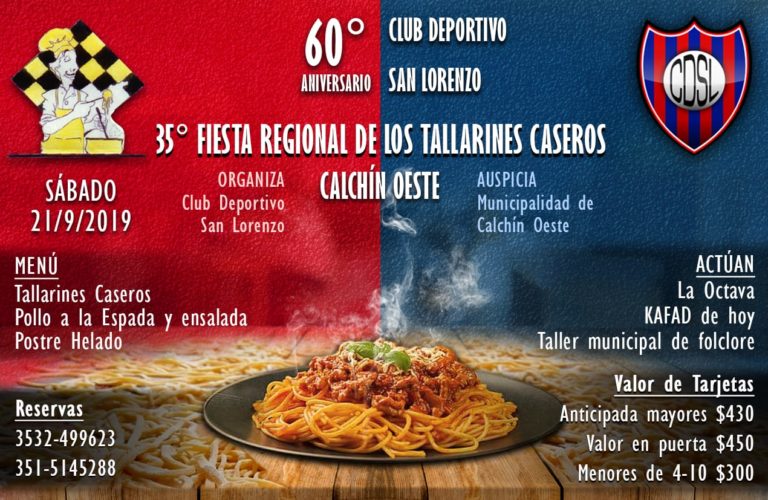 35° FIESTA REGIONAL DE LOS TALLARINES CASEROS EN