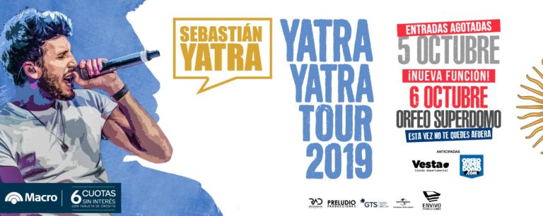 FIESTA EN OCTUBRE EN CÓRDOBA JUNTO A SEBASTIÁN YATRA